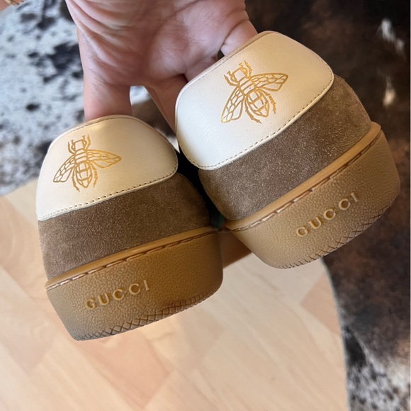 GUCCI‎ G74 Web Low Black Lace Up Sneakers Gucci size 7.5 - Picture 8 of 10